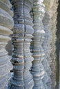 Details of stone window finishing at Angkor Wat temple Royalty Free Stock Photo