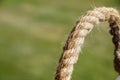 details straw rope knot on green background Royalty Free Stock Photo