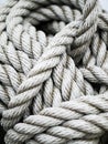 Details of a thick rope on a ship Royalty Free Stock Photo