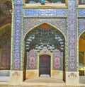 Decorative elements of Nasir Ol-Molk mosque, Shiraz, Iran Royalty Free Stock Photo