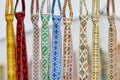 Details of a traditional colorful Lithuanian weave Royalty Free Stock Photo