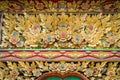 Details of traditional local balinese wood carving ornaments Royalty Free Stock Photo