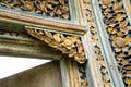 Details of traditional local balinese wood carving ornaments Royalty Free Stock Photo