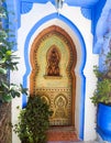 Details of traditional Moroccan architecture. Chefchaouen, Morocco Royalty Free Stock Photo