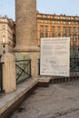 The Trajan`s Column in Rome Italy Royalty Free Stock Photo