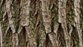 Details of tree bark typical of older or mature trees found in temperate Royalty Free Stock Photo