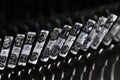 Details of typewriter hammers Royalty Free Stock Photo