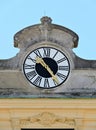 Close up view on the very old Clock in palace Belvedere in Vienna, Austria Royalty Free Stock Photo