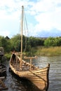 Details of viking wooden boat in Lake Ladoga