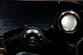 details of a vintage bellows camera Royalty Free Stock Photo