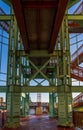 Details of Wabash St bridge in downtown St Paul over Mississippi river Royalty Free Stock Photo