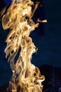Wild Fire at a barbecue on great night Royalty Free Stock Photo