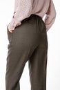 Details of women`s clothing. Women`s pants model