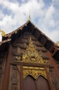 Details of wooden Wat Phan Tao temple, Chiang Mai, Thailand Royalty Free Stock Photo