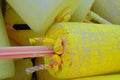 Details on a yellow lobster float Royalty Free Stock Photo