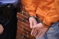 Detainee in handcuffs Royalty Free Stock Photo