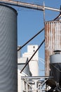 Detals of industrial grain elevator complex