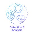Detection and analysis blue gradient concept icon Royalty Free Stock Photo