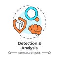 Detection and analysis multi color concept icon Royalty Free Stock Photo