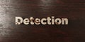 Detection - grungy wooden headline on Maple - 3D rendered royalty free stock image