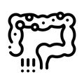 Detection of intestinal infections icon vector outline illustration