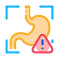 Detection of stomach problems scan icon vector outline illustration