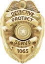 Detective Badge with clipping path