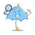 Detective blue umbrella character cartoon