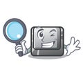Detective button C in the mascot shape Royalty Free Stock Photo