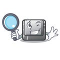 Detective button A in the cartoon shape Royalty Free Stock Photo