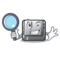 Detective button H in the shape cartoon Royalty Free Stock Photo