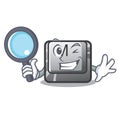 Detective button M in the character shape Royalty Free Stock Photo