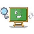 Detective chalk board character cartoon