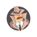 Detective character wearing classic fedora hat avatar