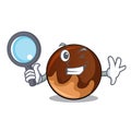 Detective chocolate donut character cartoon