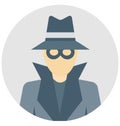 Detective Color Isolated Vector Icon that easily can be modified and edit.