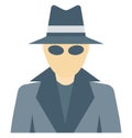 Detective Color Isolated Vector Icon that easily can be modified and edit.