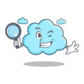 Detective cute cloud character cartoon
