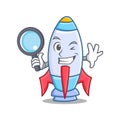 Detective cute rocket character cartoon