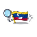 Detective flag colombia isolated in the cartoon