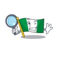 Detective flag nigeria isolated in the character