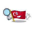 Detective flag turkey isolated in the cartoon