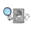 Detective hard drive internal mascot isolated cartoon