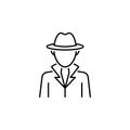 Detective icon. Element of legal services thin line icon