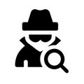 Detective icon flat vector Royalty Free Stock Photo