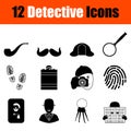 Detective Icon Set Royalty Free Stock Photo