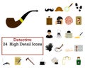 Detective Icon Set Royalty Free Stock Photo