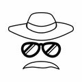 Detective incognito icon, outline style