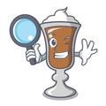 Detective irish coffee character cartoon