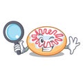 Detective jelly donut character cartoon